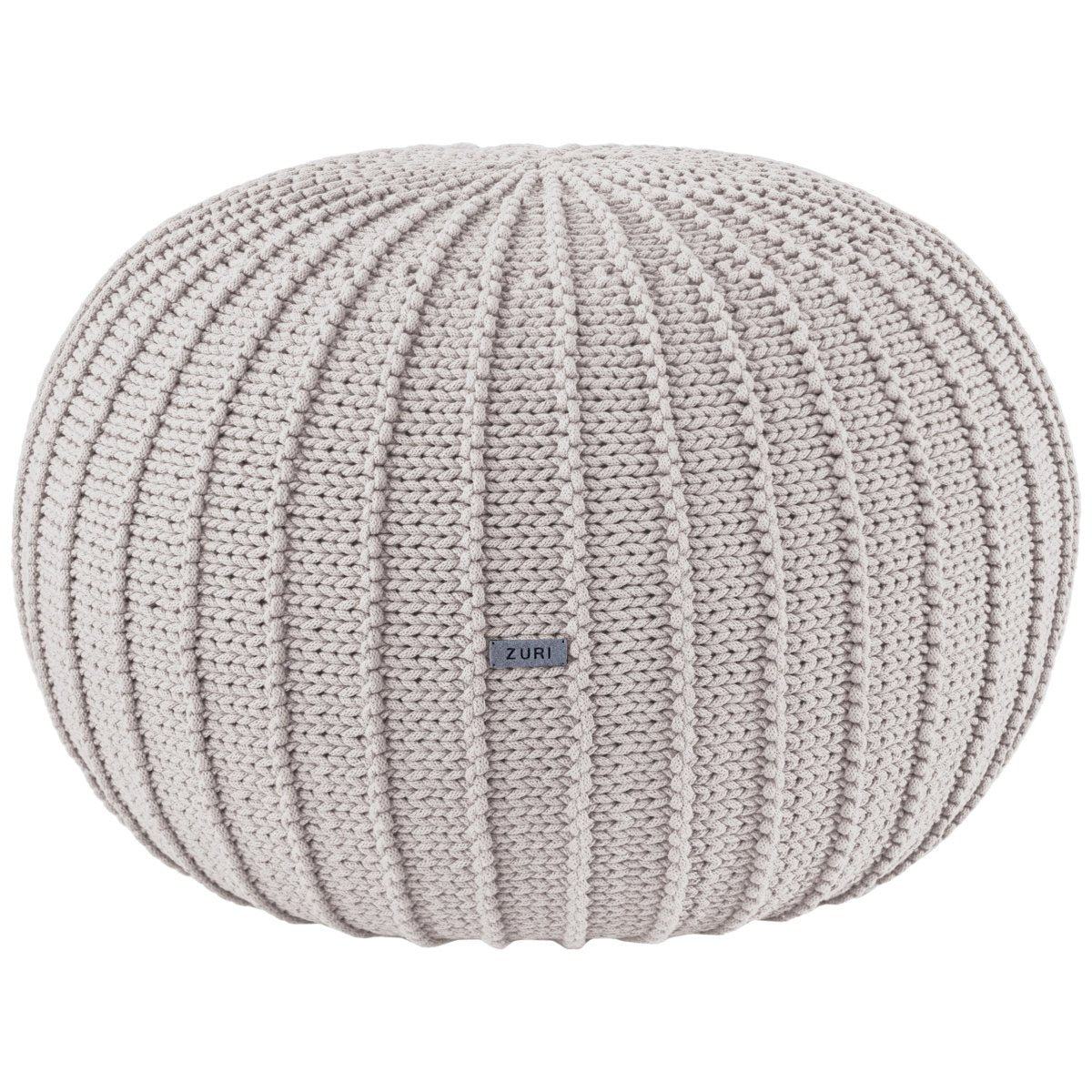 Knitted Pouffe, Large | OATMEAL