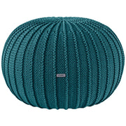 Knitted Pouffe, Large | OCEAN BLUE