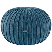 Knitted Pouffe, Large | PETROL