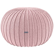 Knitted Pouffe, Large | POWDER PINK