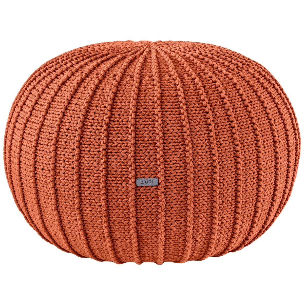 Knitted Pouffe, Large | PUMPKIN