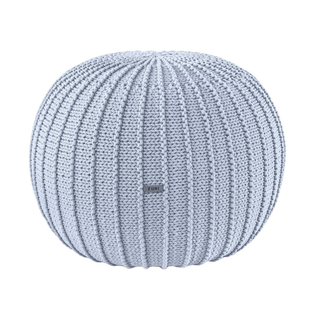 Knitted Pouffe, Medium | BABY BLUE