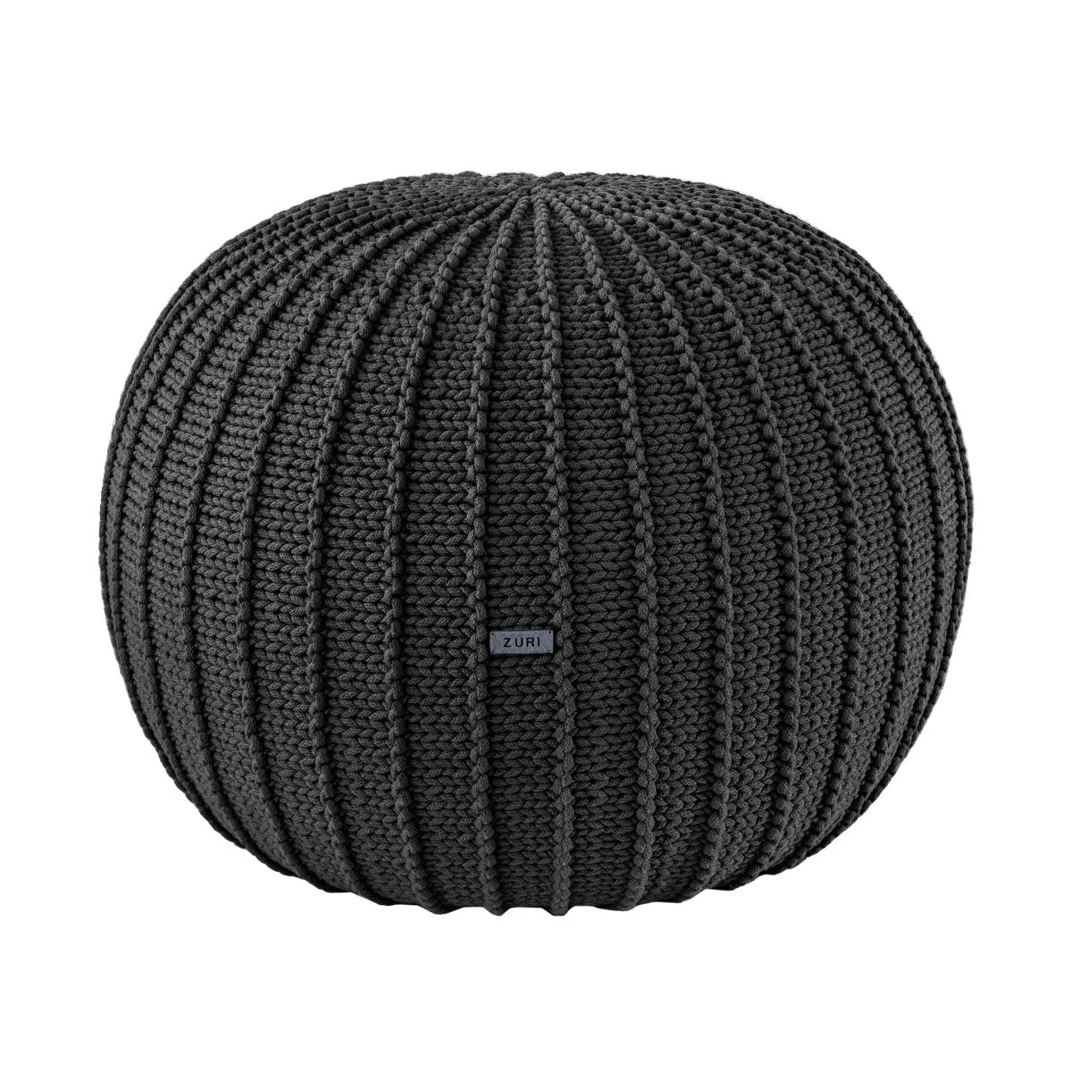 Knitted Pouffe, Medium | GRAPHITE
