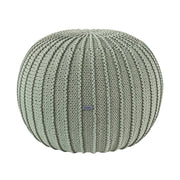 Knitted Pouffe, Medium | LIGHT OLIVE