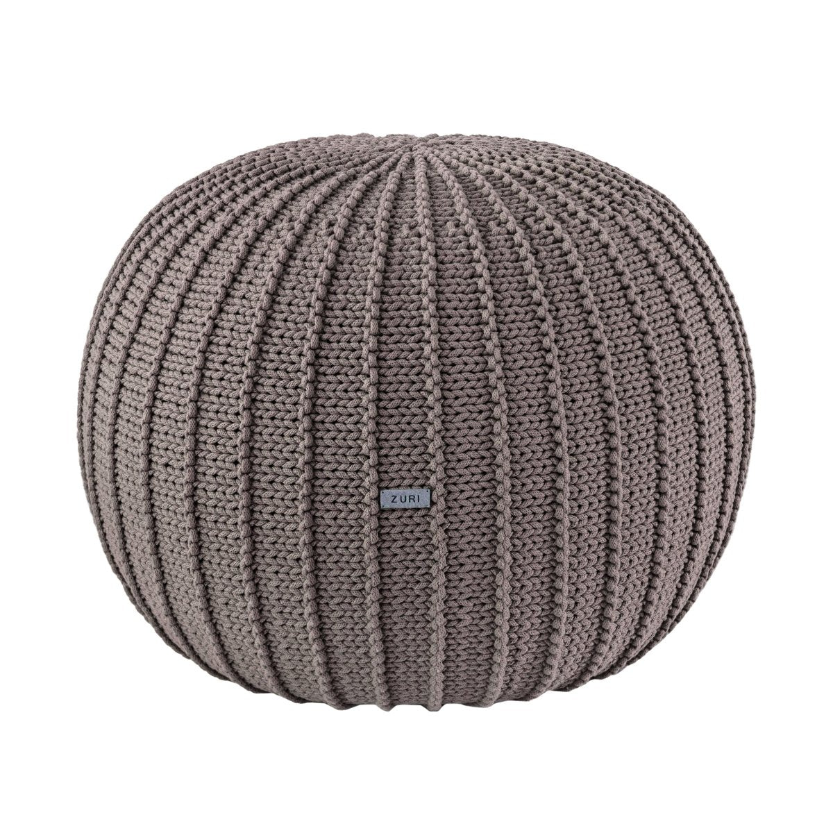Knitted Pouffe, Medium | MOCHA