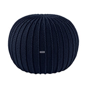 Knitted Pouffe, Medium | NAVY BLUE