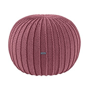 Knitted Pouffe, Medium | OLD ROSE