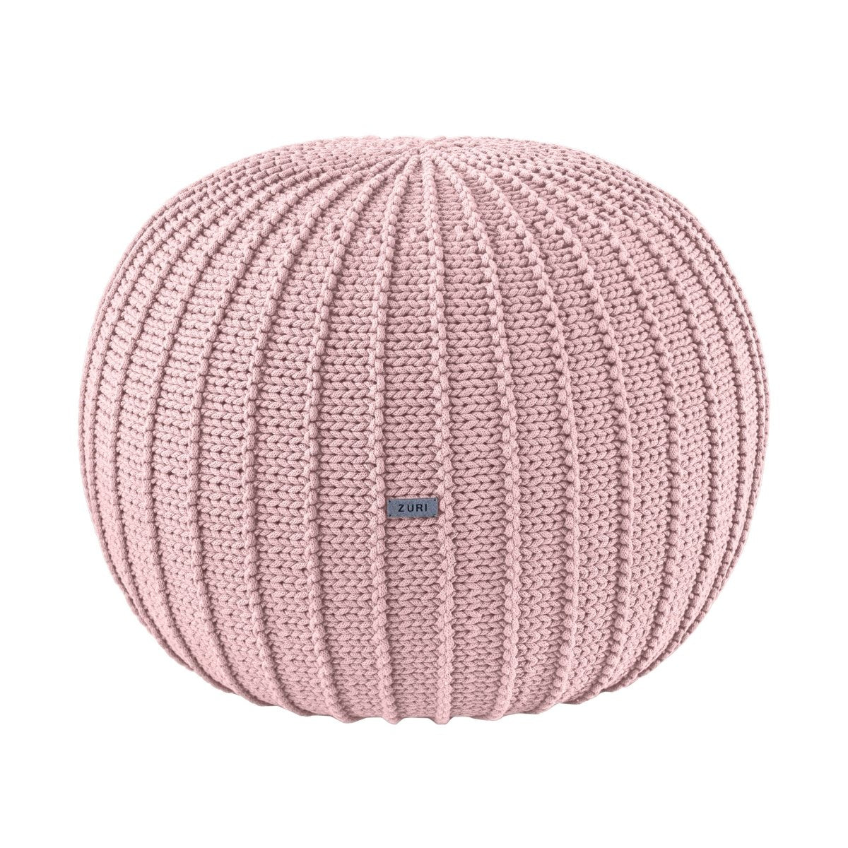 Knitted Pouffe, Medium | POWDER PINK