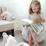 Knitted Pouffe, Small | PALE PINK