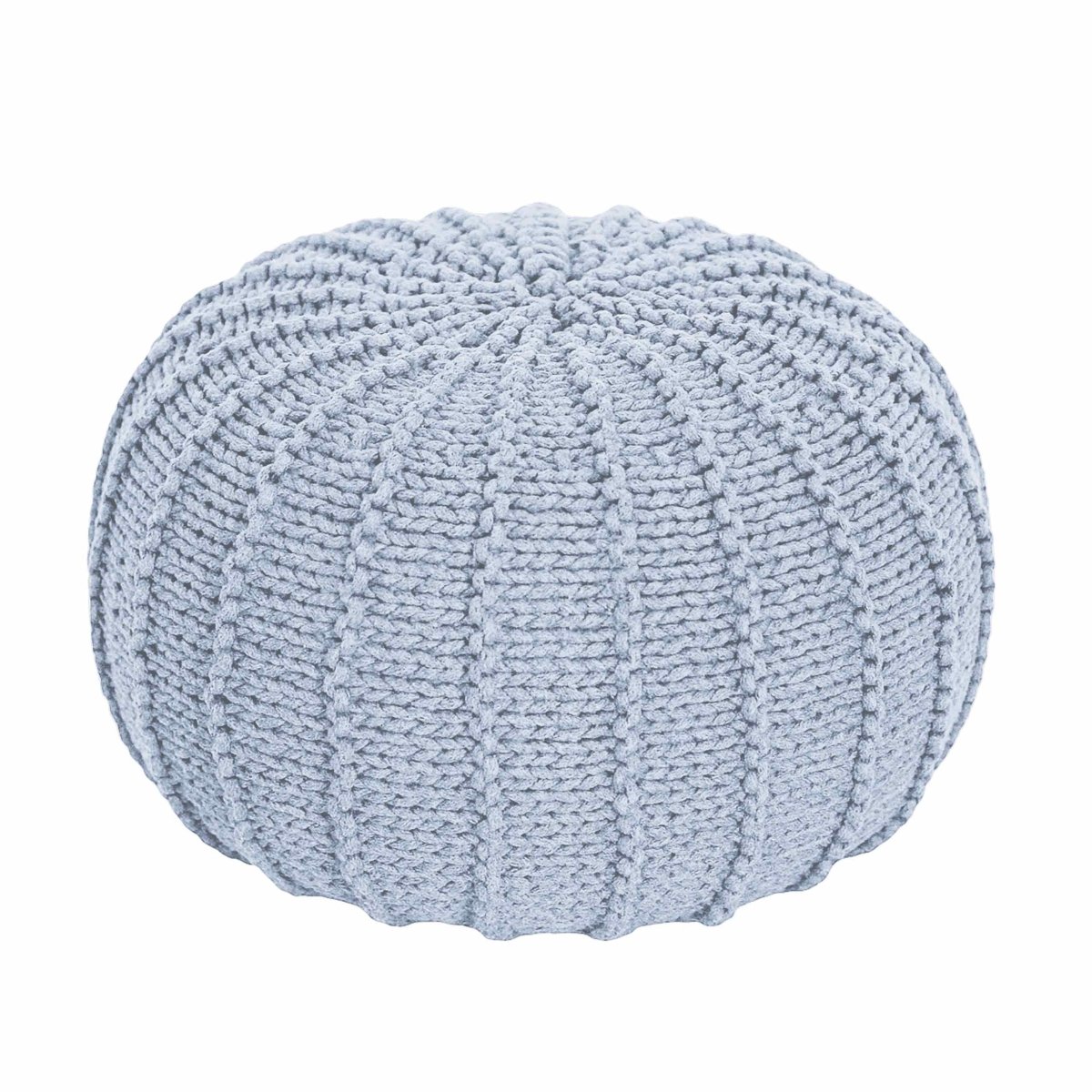 Knitted Pouffe, Small | BABY BLUE