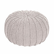 Knitted Pouffe, Small | OATMEAL