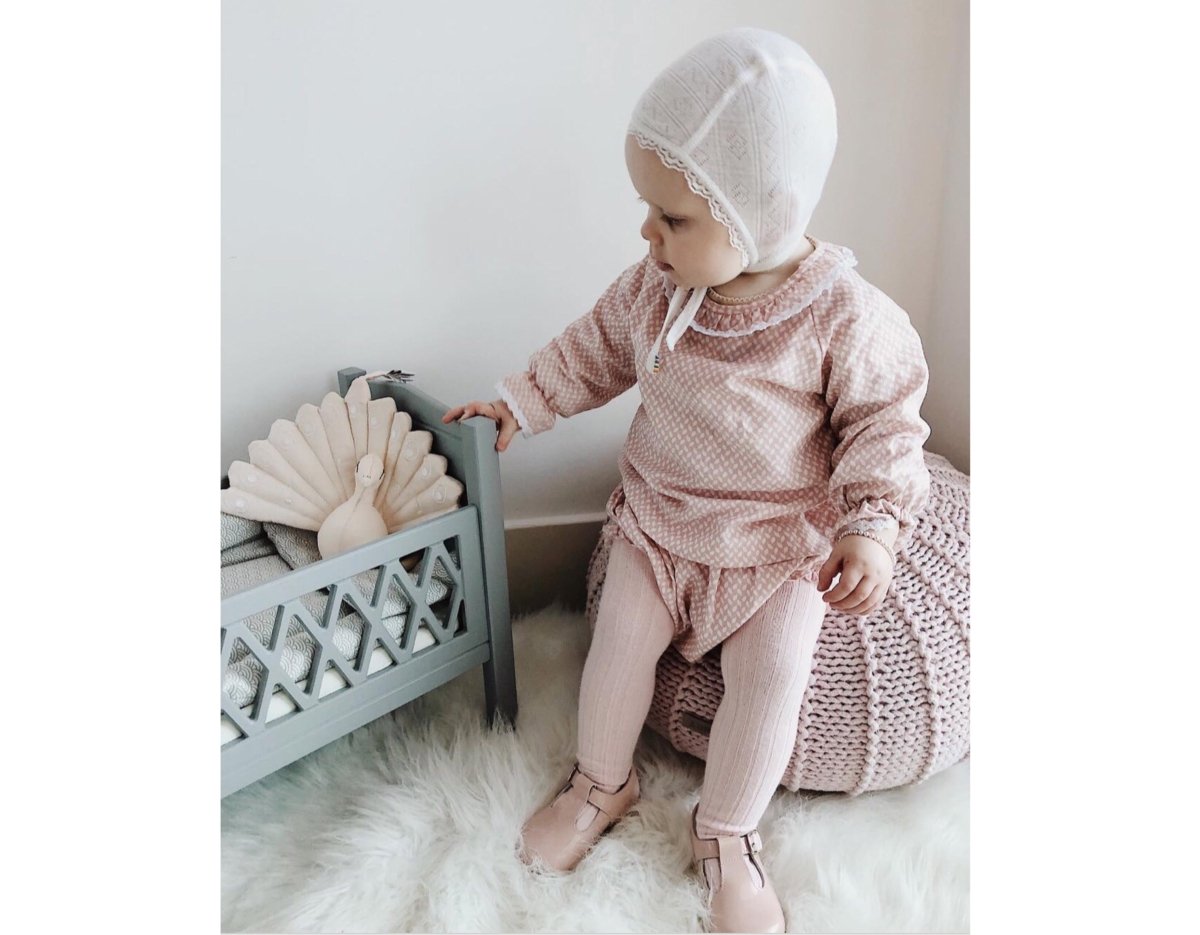 Knitted Pouffe, Small | PALE PINK