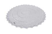 Crochet Rug MANDALA | LIGHT GREY