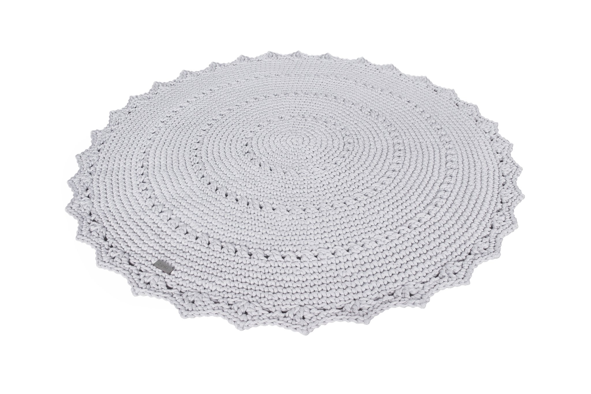 Crochet Rug MANDALA | LIGHT GREY