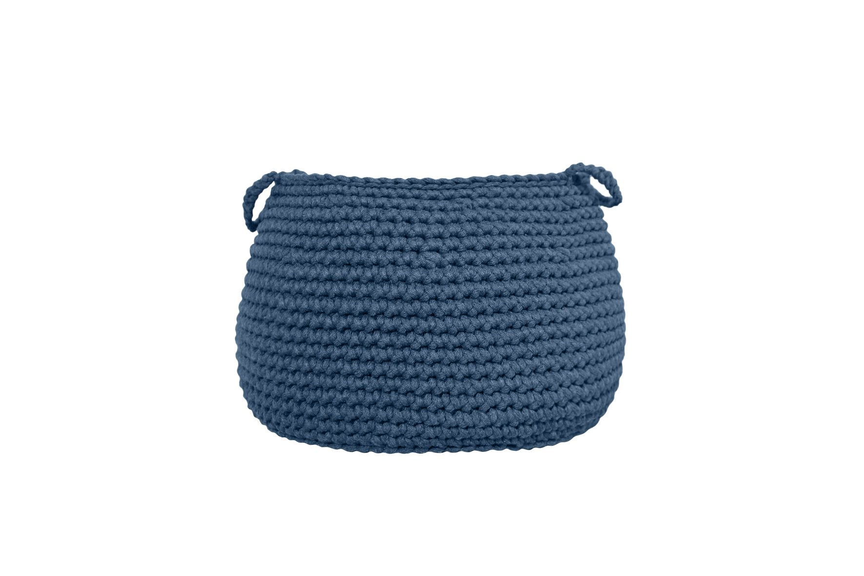 Crochet Basket, Size L | DENIM BLUE