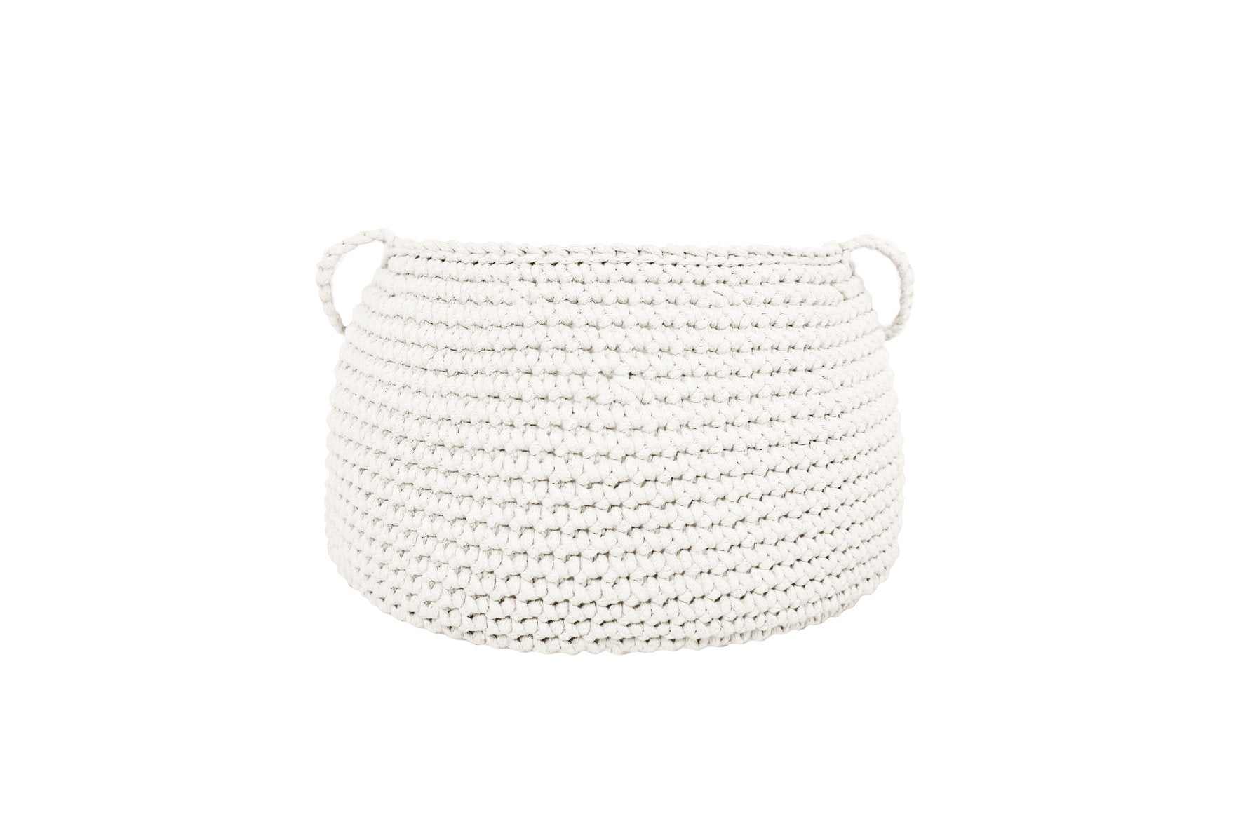Crochet Basket, Size L | IVORY