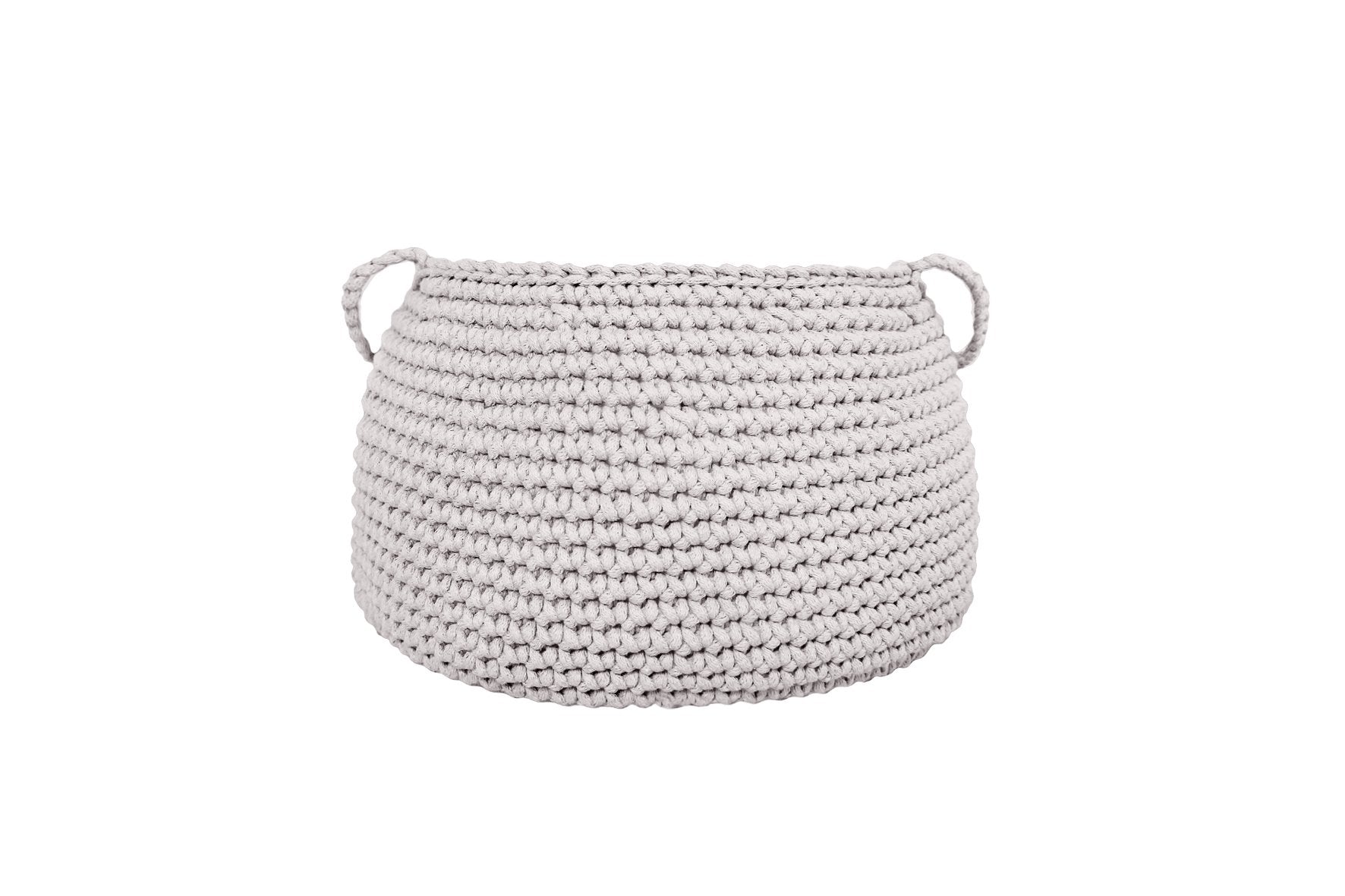 Crochet Basket, Size L | OATMEAL