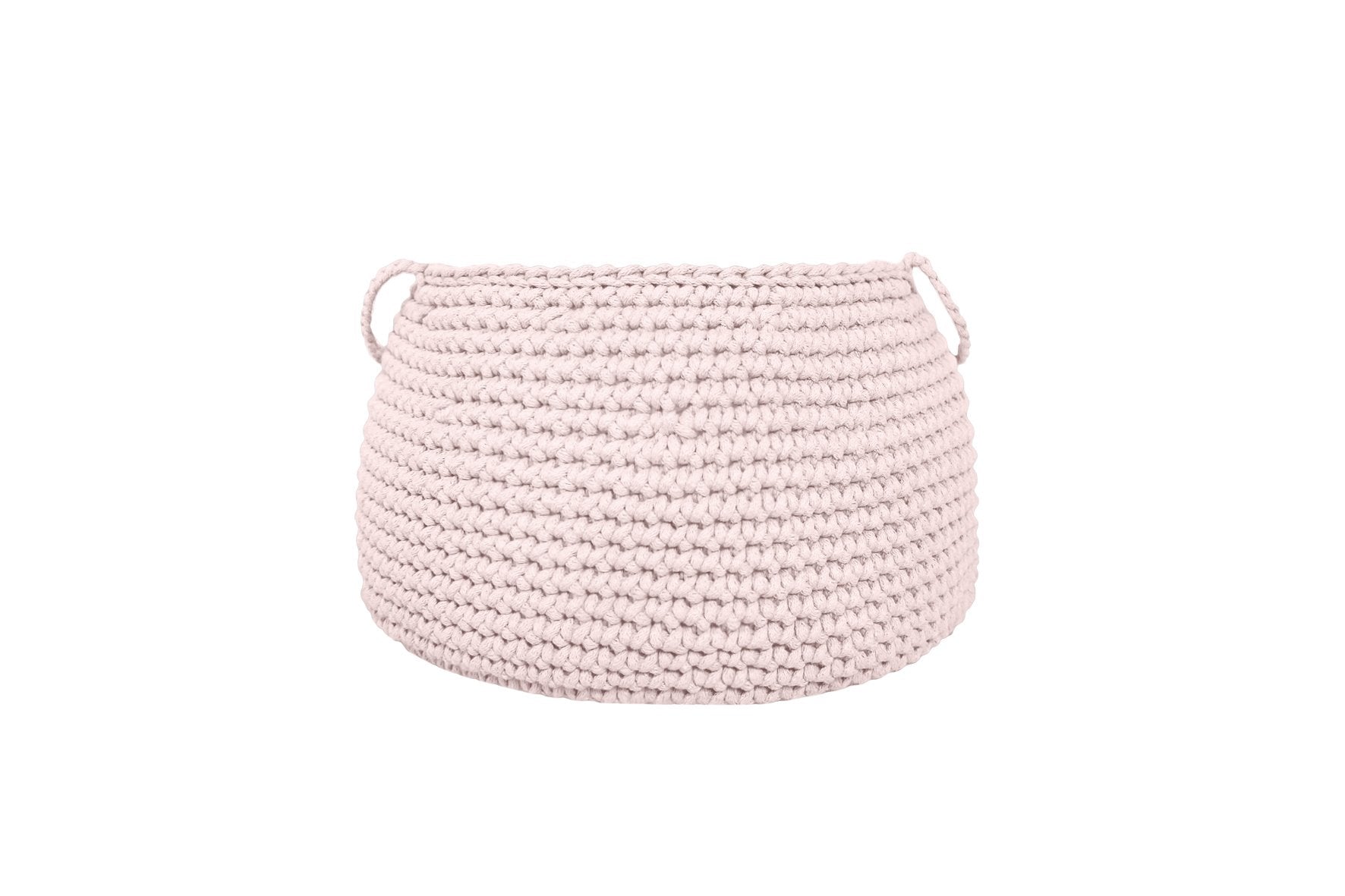 Crochet Basket, Size L | PALE PINK