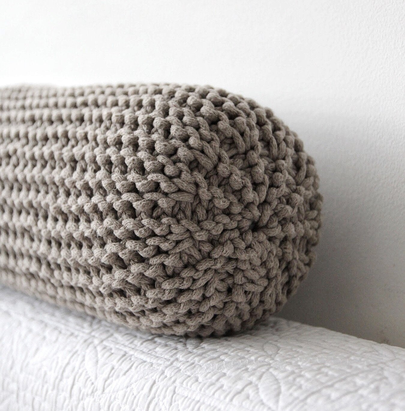 Knitted Neck Cushion | MOCHA