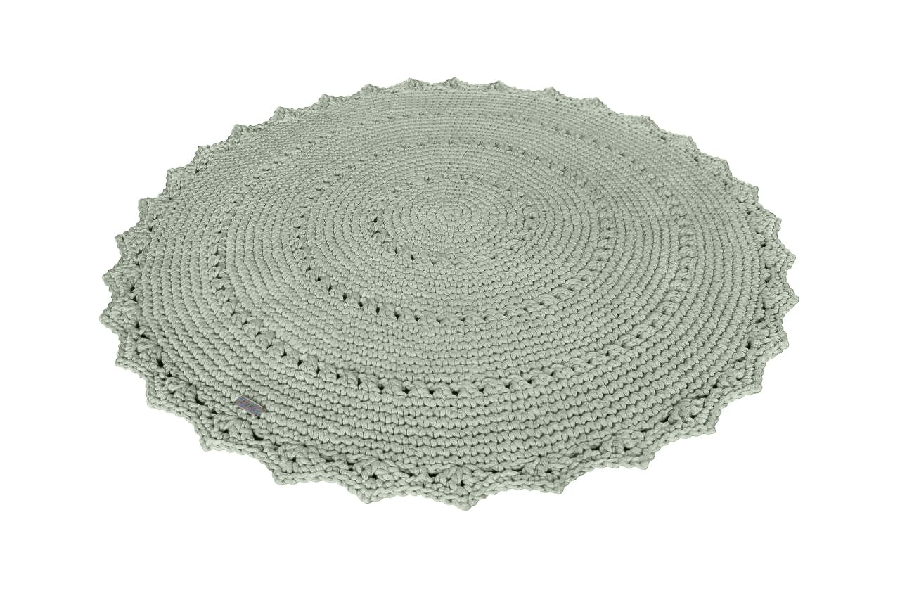 Crochet Rug MANDALA | LIGHT OLIVE