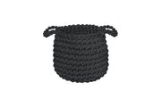 Crochet Basket, Small | CHARCOAL