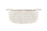Crochet Flat Basket, Small | IVORY
