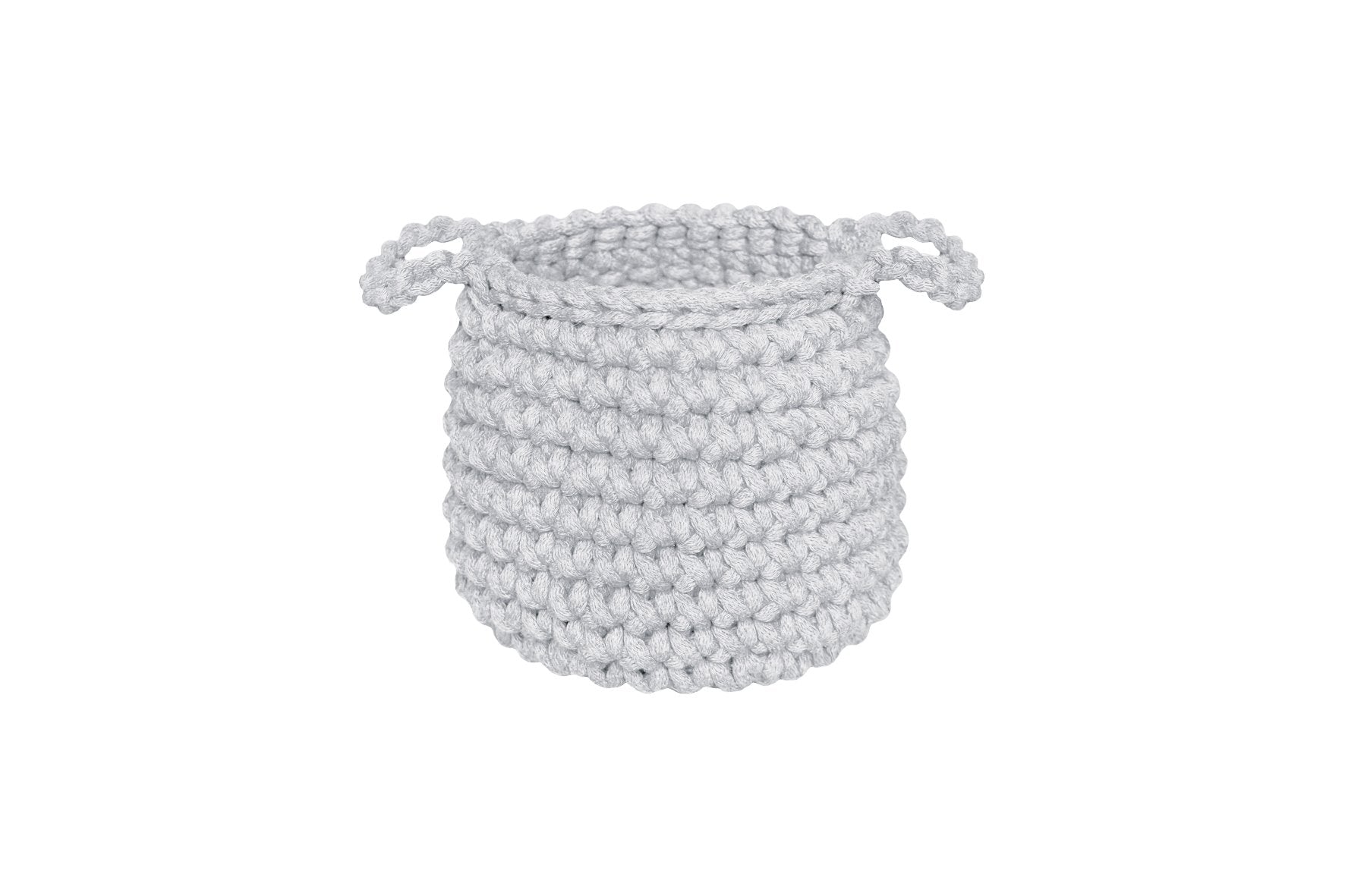 Crochet Basket, Small | LIGHT GREY