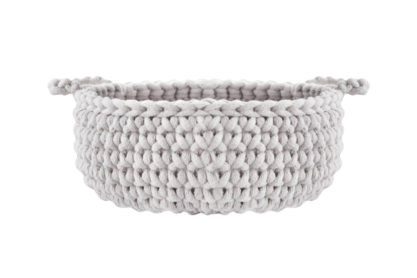 Crochet Flat Basket, Small | OATMEAL