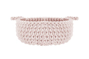 Crochet Flat Basket, Small | PALE PINK