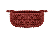Crochet Flat Basket, Small | TERRACOTTA