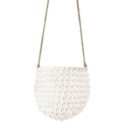 Crochet Hanging Basket, Small | IVORY