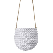 Crochet Hanging Basket, Small | LIGHT GREY