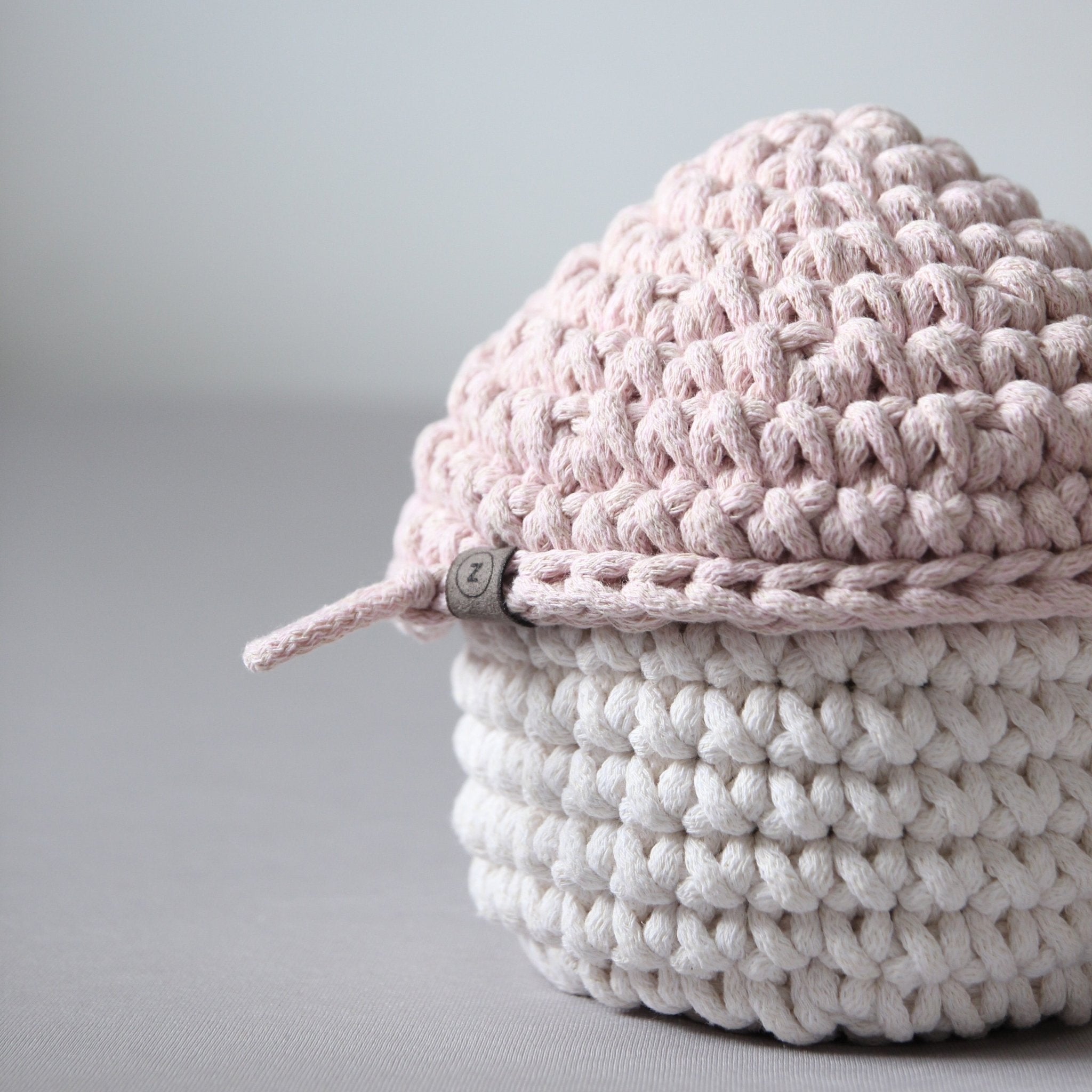 Smurf Basket | IVORY & PALE PINK