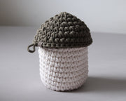Smurf Basket | IVORY & OLIVE GREEN