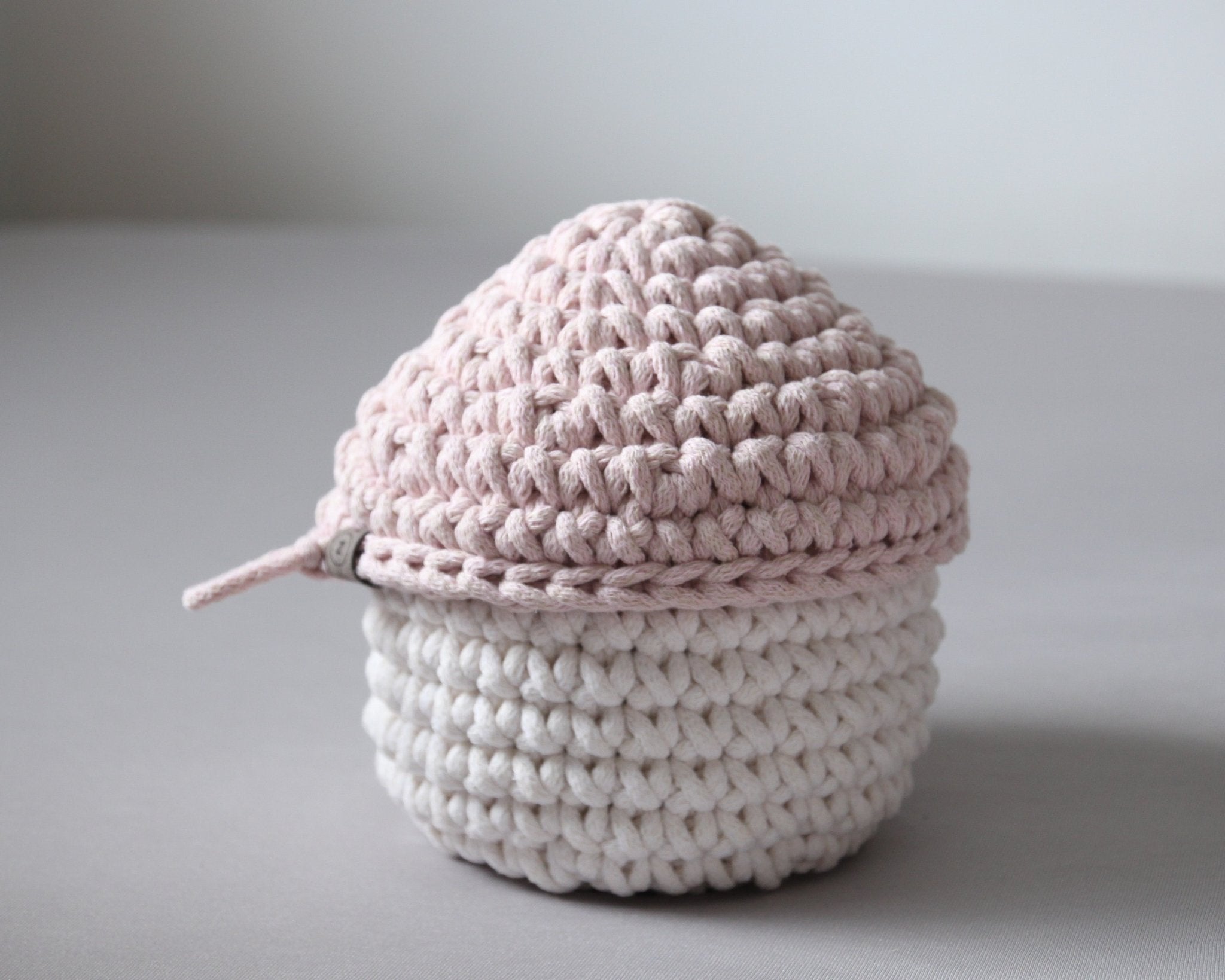 Smurf Basket | IVORY & PALE PINK