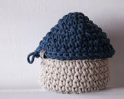 Smurf Basket | BEIGE & PETROL