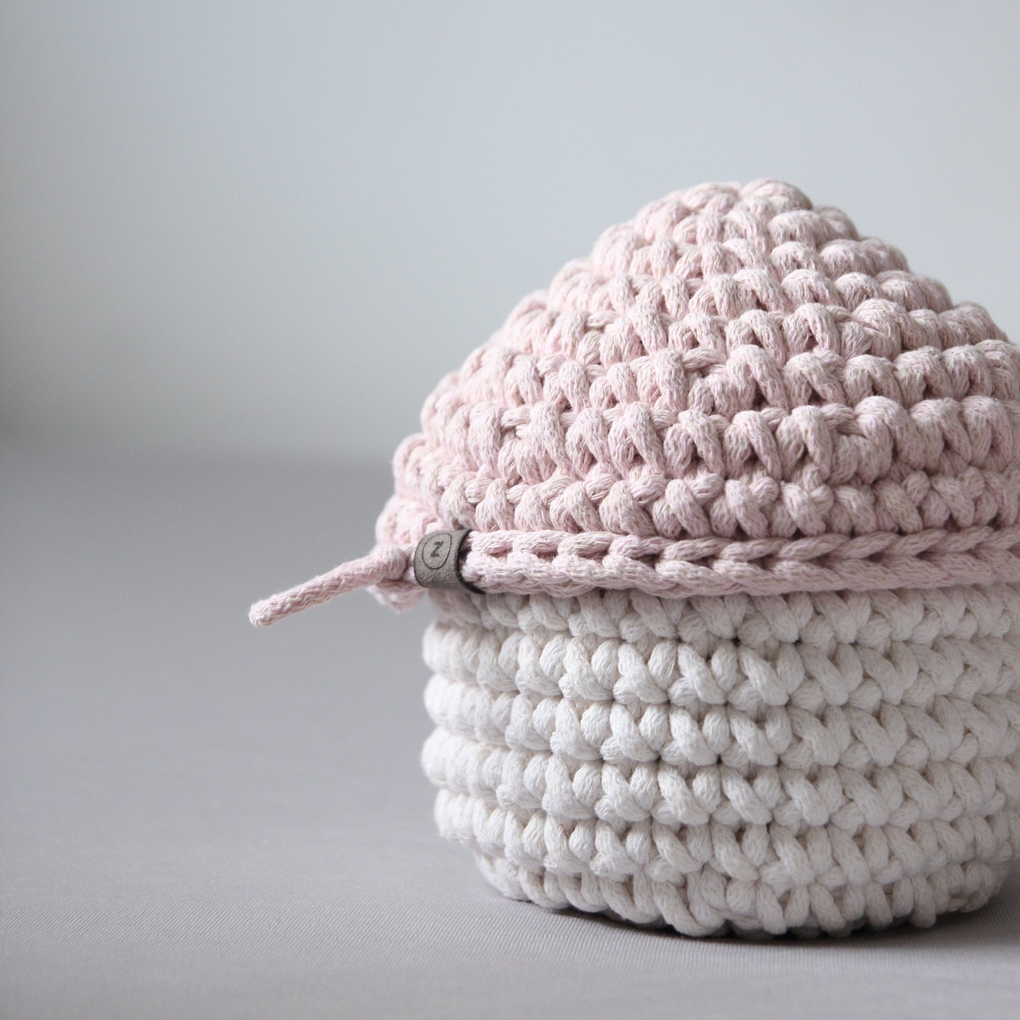 Smurf Basket | IVORY & PALE PINK