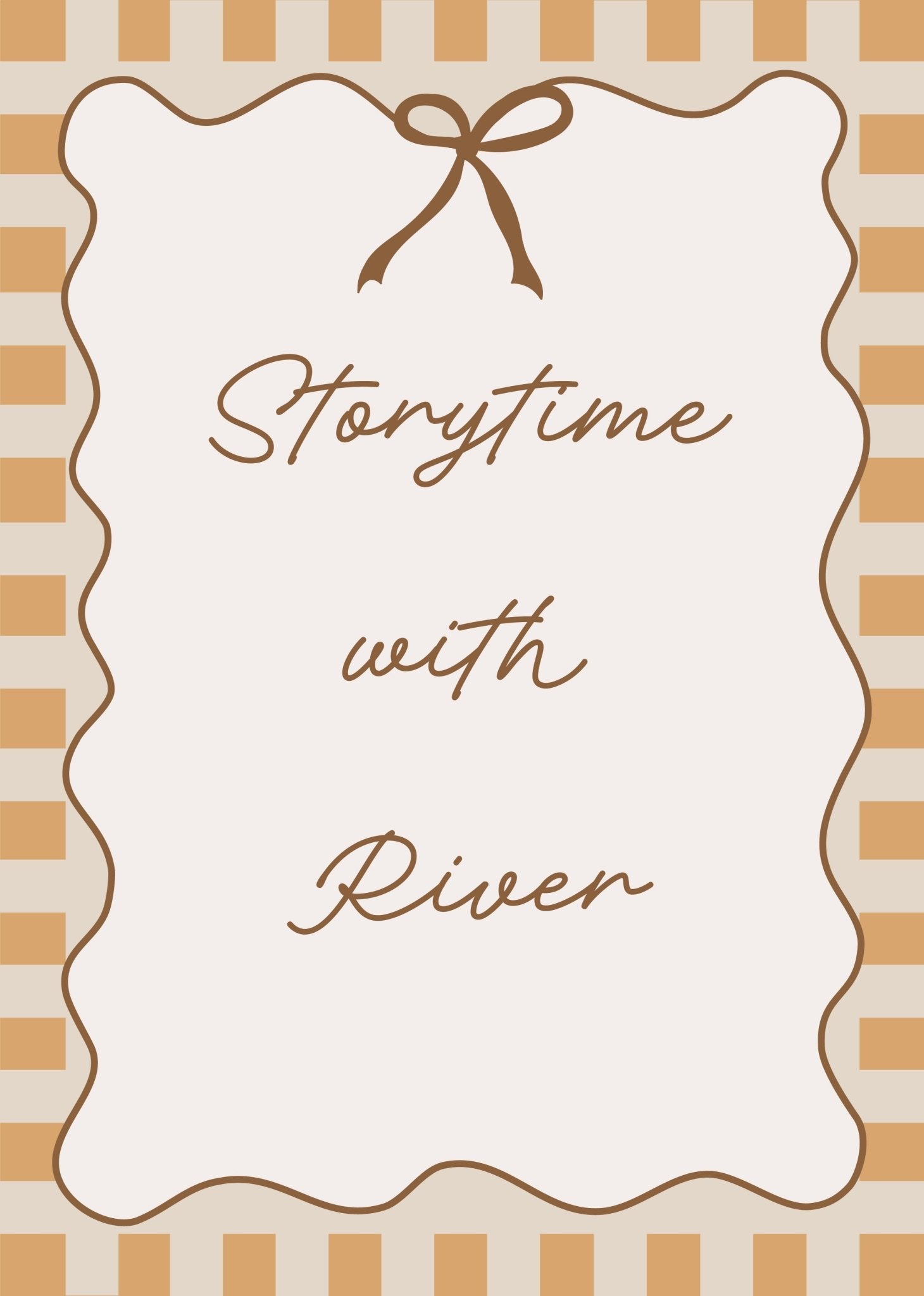 Storytime With (Personalised Print) - Checkerboard Edition